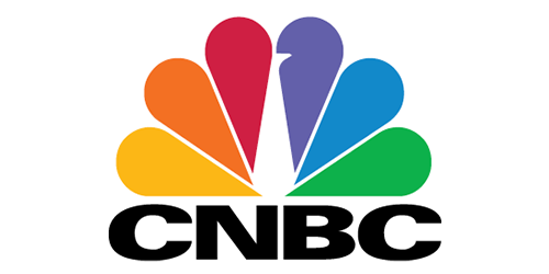 CNBC with rainbow peacock logo